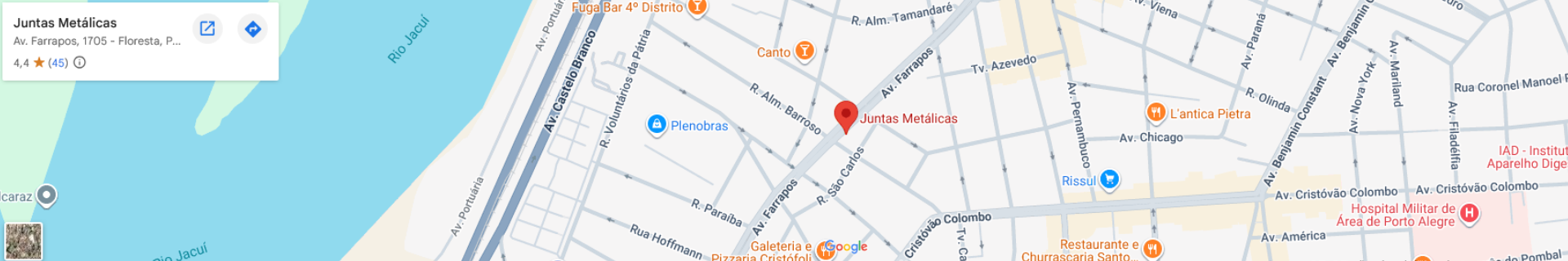 Imagem do mapa com link para o Google Maps
